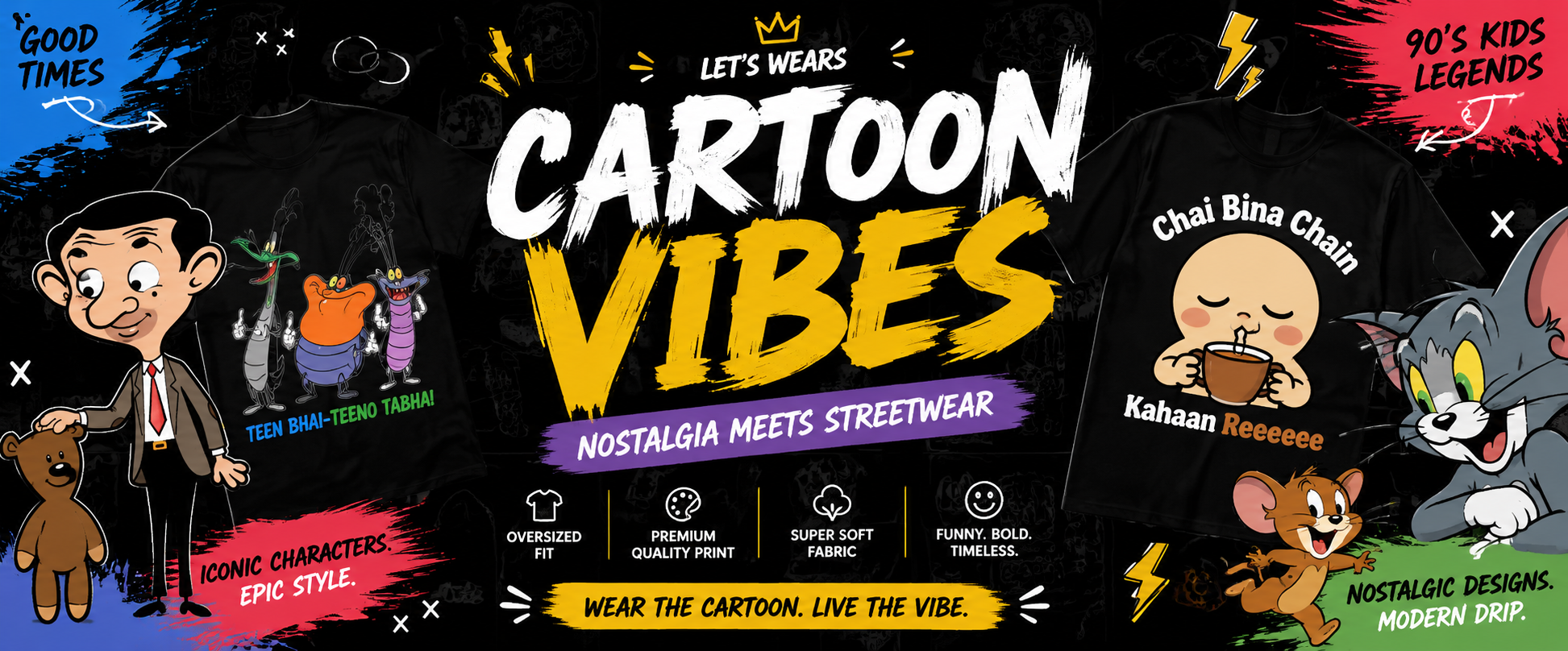 Cartoon Vibes by Let's Wears