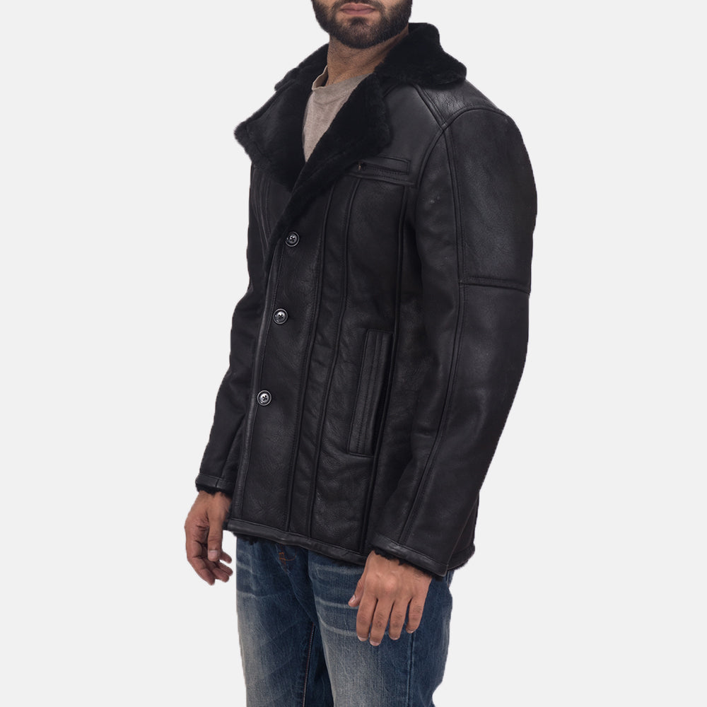 Furcliff Double Face Shearling Leather Coat