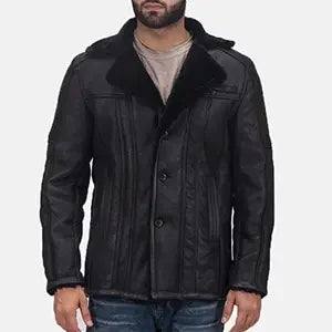 Furcliff Double Face Shearling Leather Coat