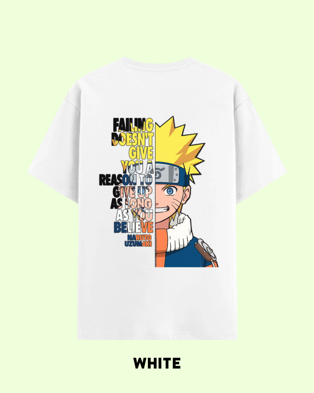 Naruto Uzumaki Anime Oversized T-Shirt –  for Men & Women