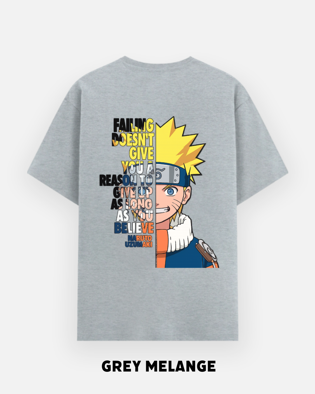 Naruto Uzumaki Anime Oversized T-Shirt –  for Men & Women