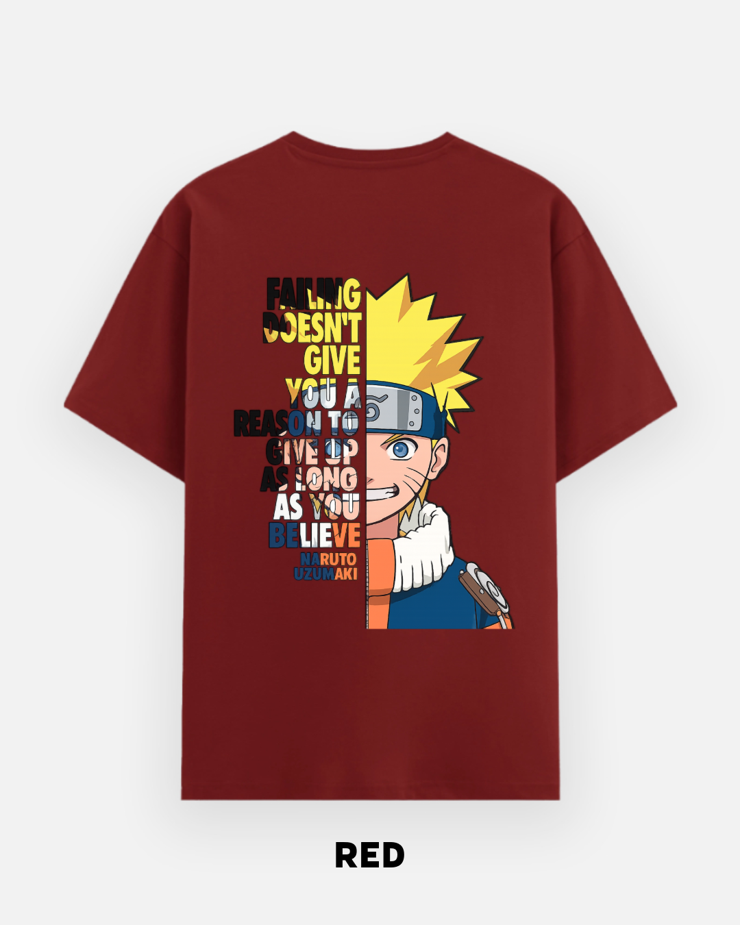 Naruto Uzumaki Anime Oversized T-Shirt –  for Men & Women