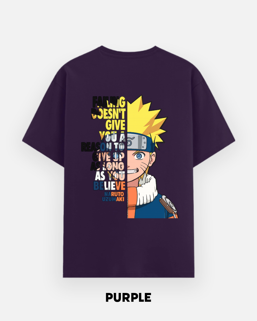 Naruto Uzumaki Anime Oversized T-Shirt –  for Men & Women