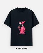 Pink Panther Satisfy Yourself Oversized T-Shirt | Funny Cartoon Graphic Tee | Let's Wears