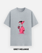 Pink Panther Satisfy Yourself Oversized T-Shirt | Funny Cartoon Graphic Tee | Let's Wears