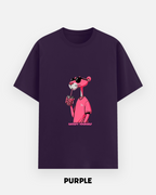Pink Panther Satisfy Yourself Oversized T-Shirt | Funny Cartoon Graphic Tee | Let's Wears