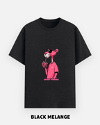 Pink Panther Satisfy Yourself Oversized T-Shirt | Funny Cartoon Graphic Tee | Let's Wears