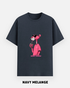 Pink Panther Satisfy Yourself Oversized T-Shirt | Funny Cartoon Graphic Tee | Let's Wears