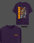Savage Tiger Oversized T-Shirt | Premium Streetwear Graphic Tee by Let's Wears