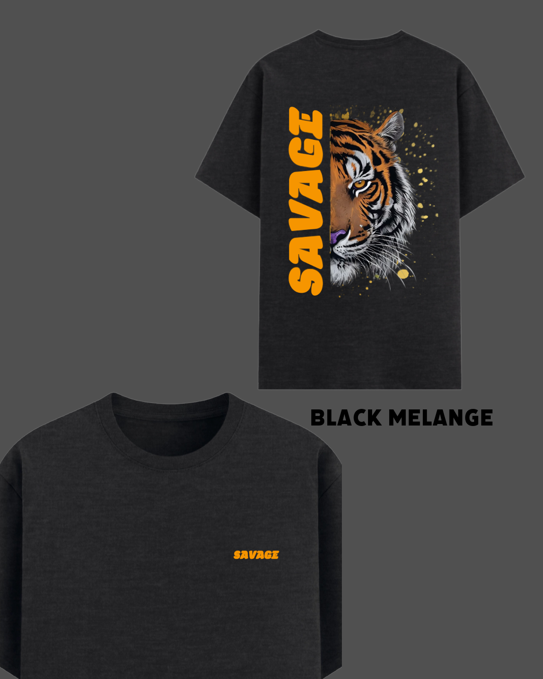 Savage Tiger Oversized T-Shirt | Premium Streetwear Graphic Tee by Let's Wears