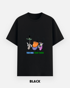 Teen Bhai Teeno Tabhai Oversized T-Shirt | Funny Cartoon by Let's Wears