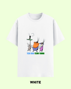 Teen Bhai Teeno Tabhai Oversized T-Shirt | Funny Cartoon by Let's Wears