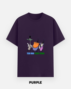 Teen Bhai Teeno Tabhai Oversized T-Shirt | Funny Cartoon by Let's Wears