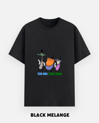 Teen Bhai Teeno Tabhai Oversized T-Shirt | Funny Cartoon by Let's Wears