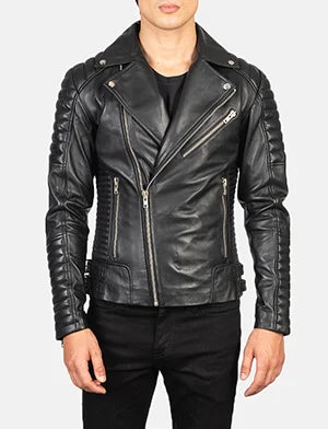 Armand Black Leather Biker Jacket