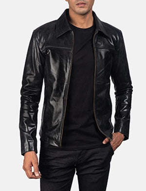 Armstrong Black Leather Biker Jacket