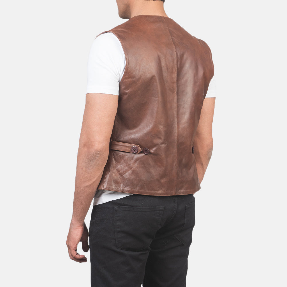 Auden Brown Leather Vest