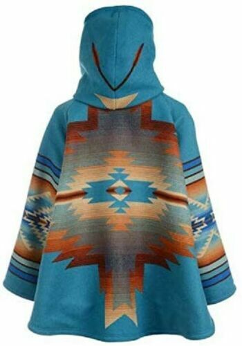 Beth Dutton Geometric Blue Woolen Jackets