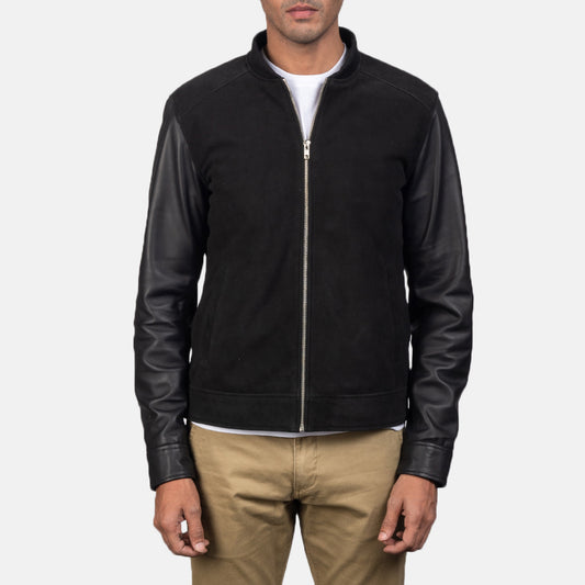 Blain Black Hybrid Bomber Jacket