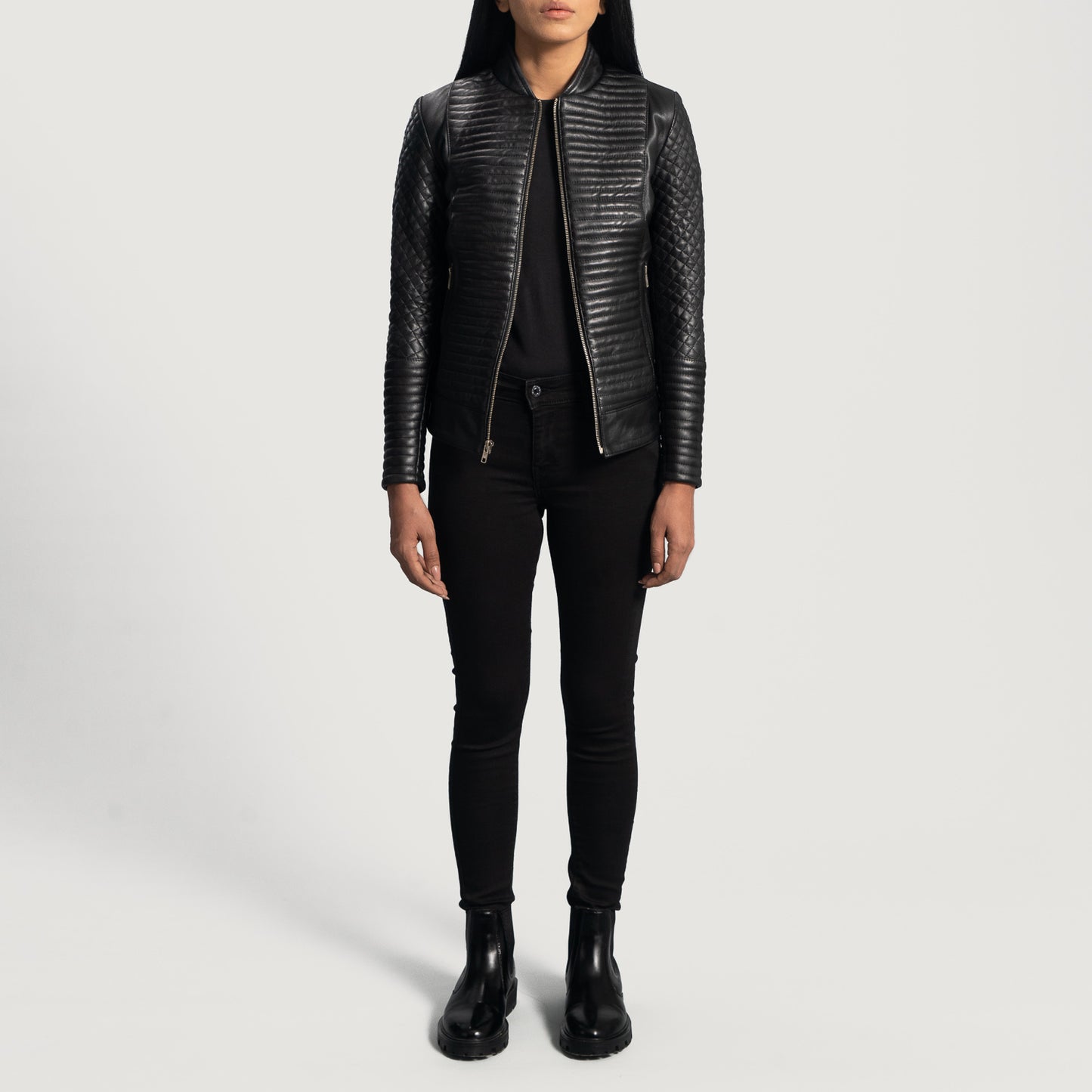 Cityscape Black Leather Biker Jacket