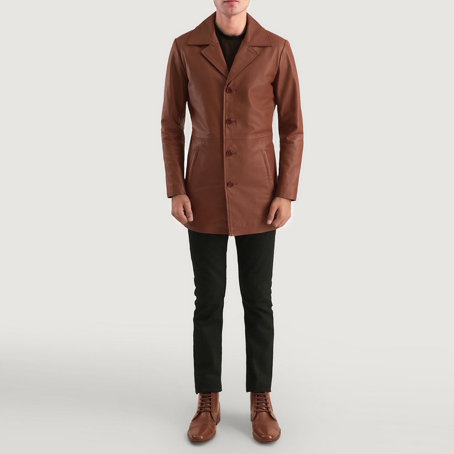 Classmith Brown Leather Coat