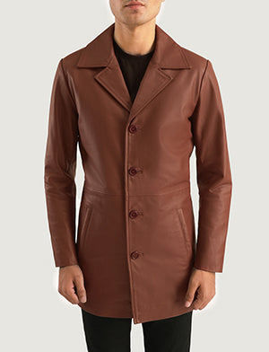 Classmith Brown Leather Coat