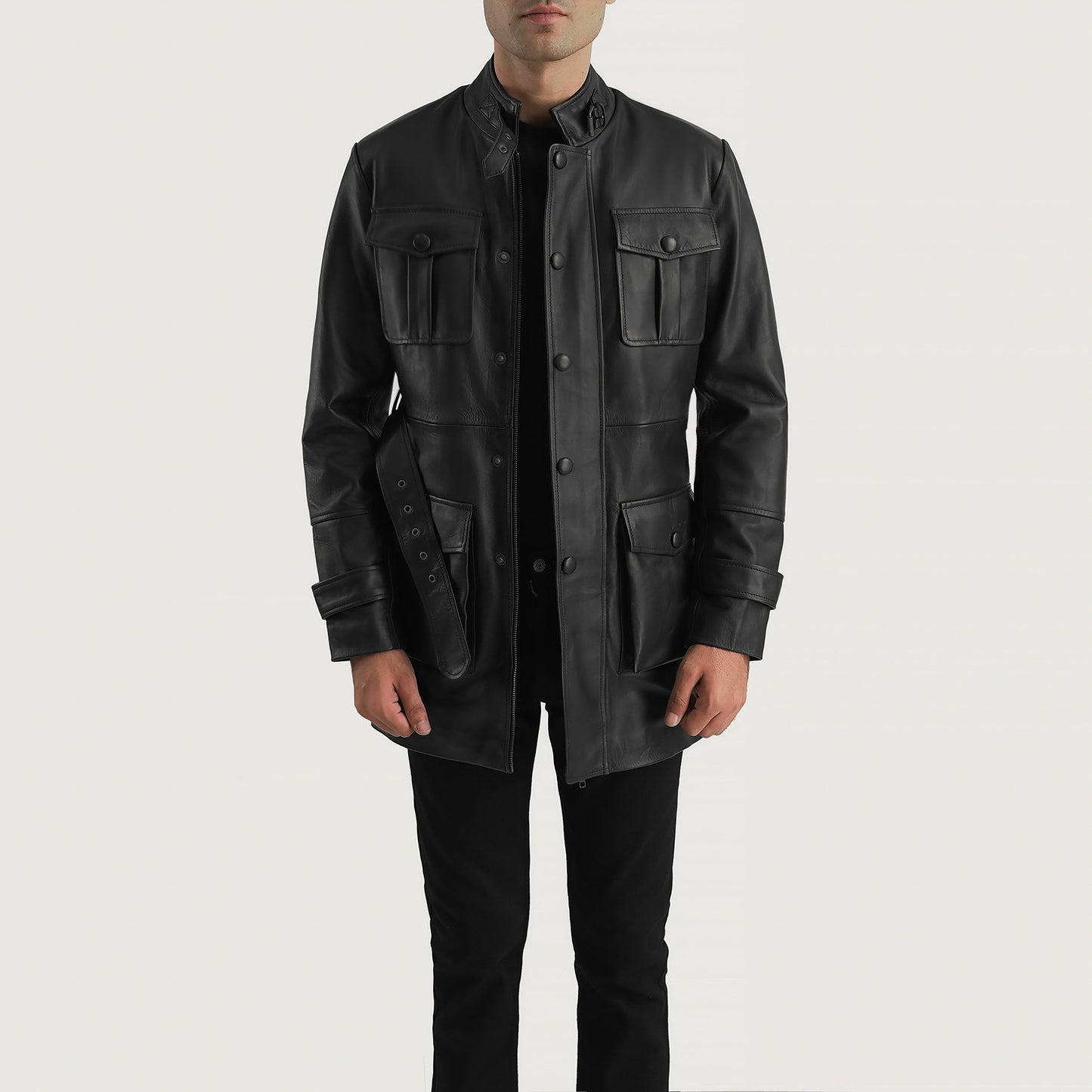 Dolf Black Leather Jacket