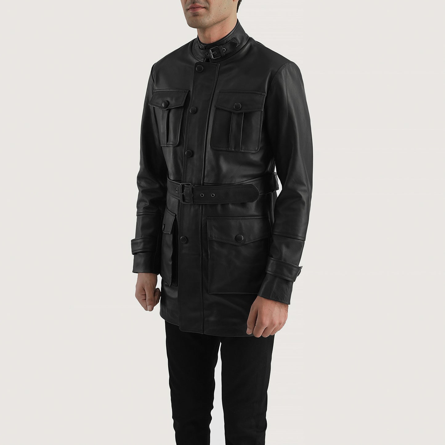 Dolf Black Leather Jacket