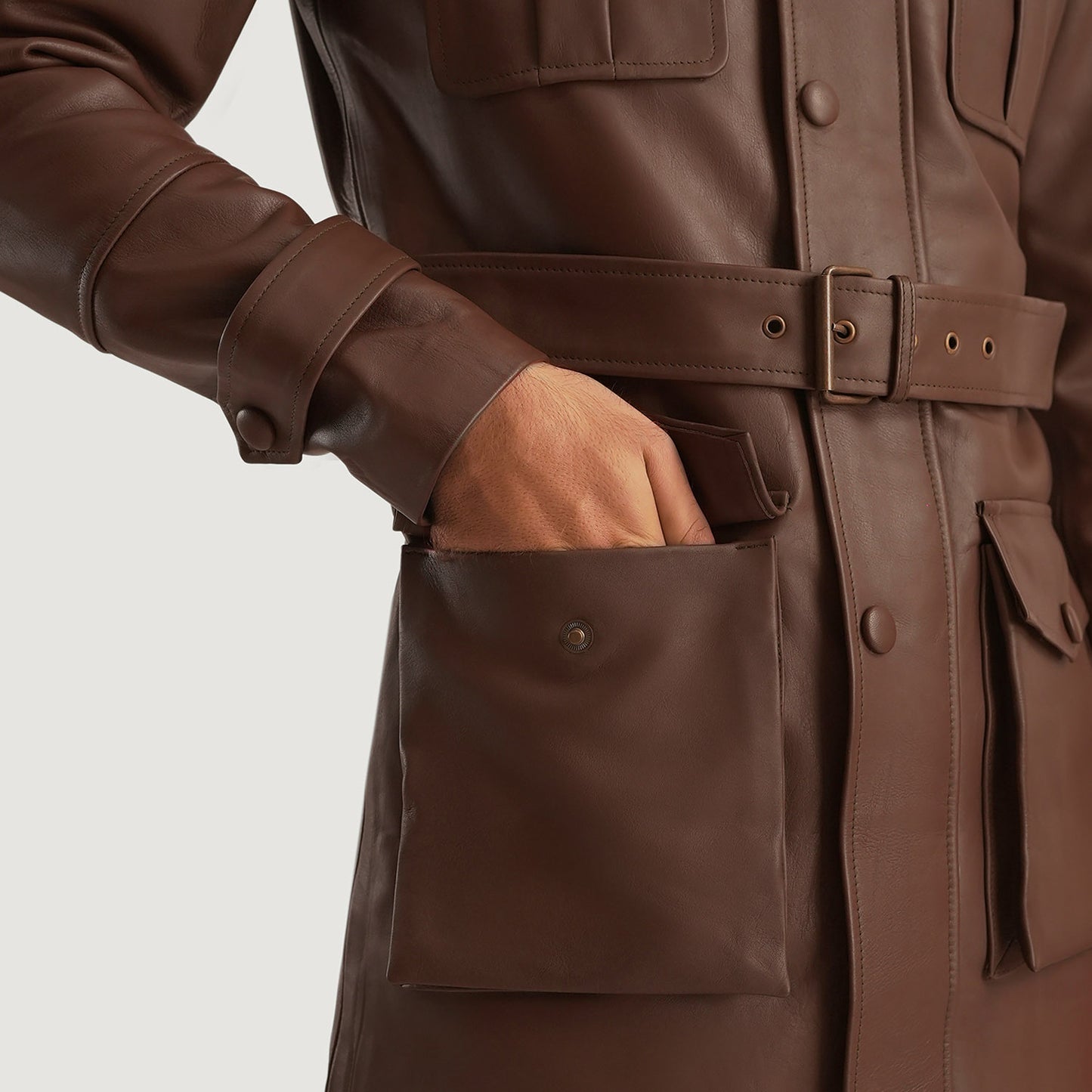 Dolf Brown Leather Jacket