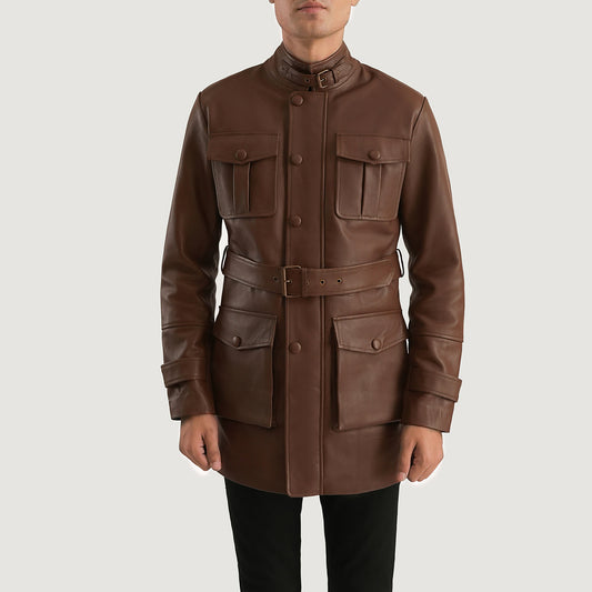 Dolf Brown Leather Jacket