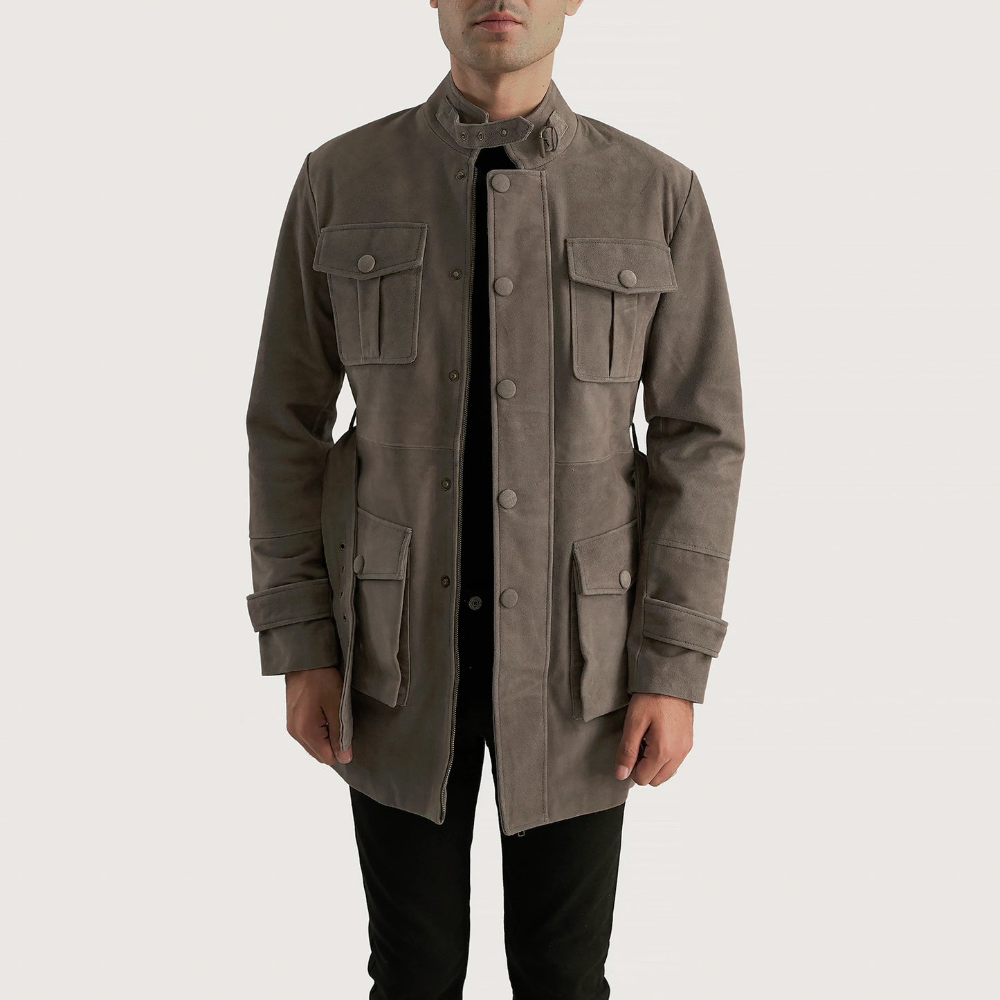 Dolf Grey Suede Jacket