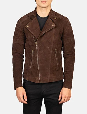 Faisor Mocha Suede Biker Jacket