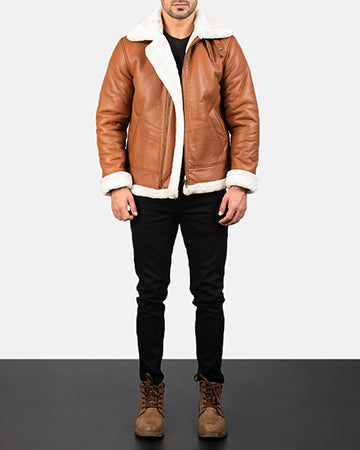 Francis B-3 Brown Leather Bomber Jacket