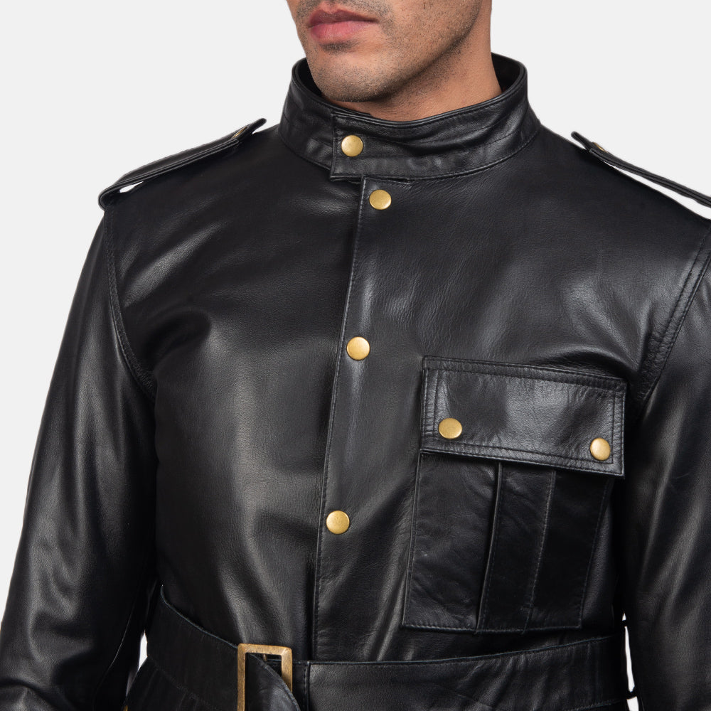 Germain Black Leather Jacket