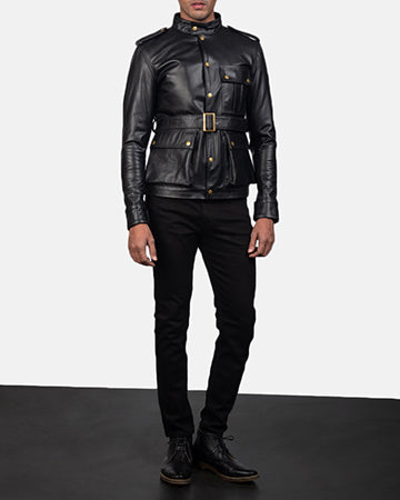 Germain Black Leather Jacket