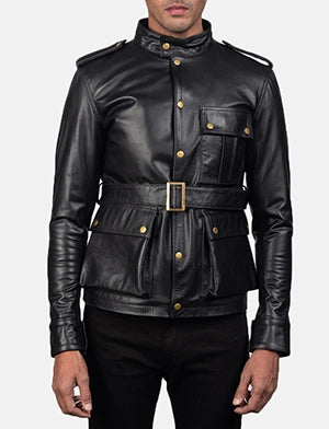 Germain Black Leather Jacket