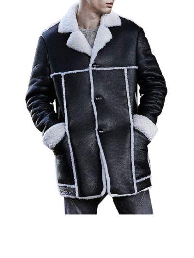 Men's Handmade B3 Bomber Shearling Aviator Jacket