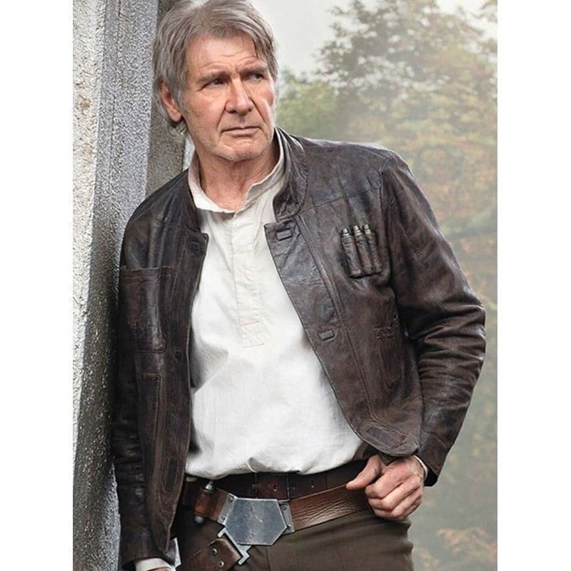 Harrison Ford Star Wars Brown Leather Jacket For Men