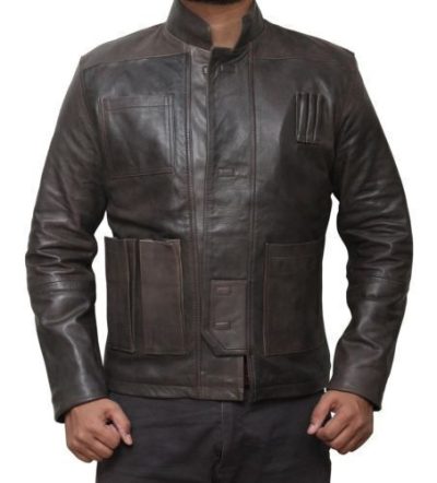 Harrison Ford Star Wars Brown Leather Jacket For Men