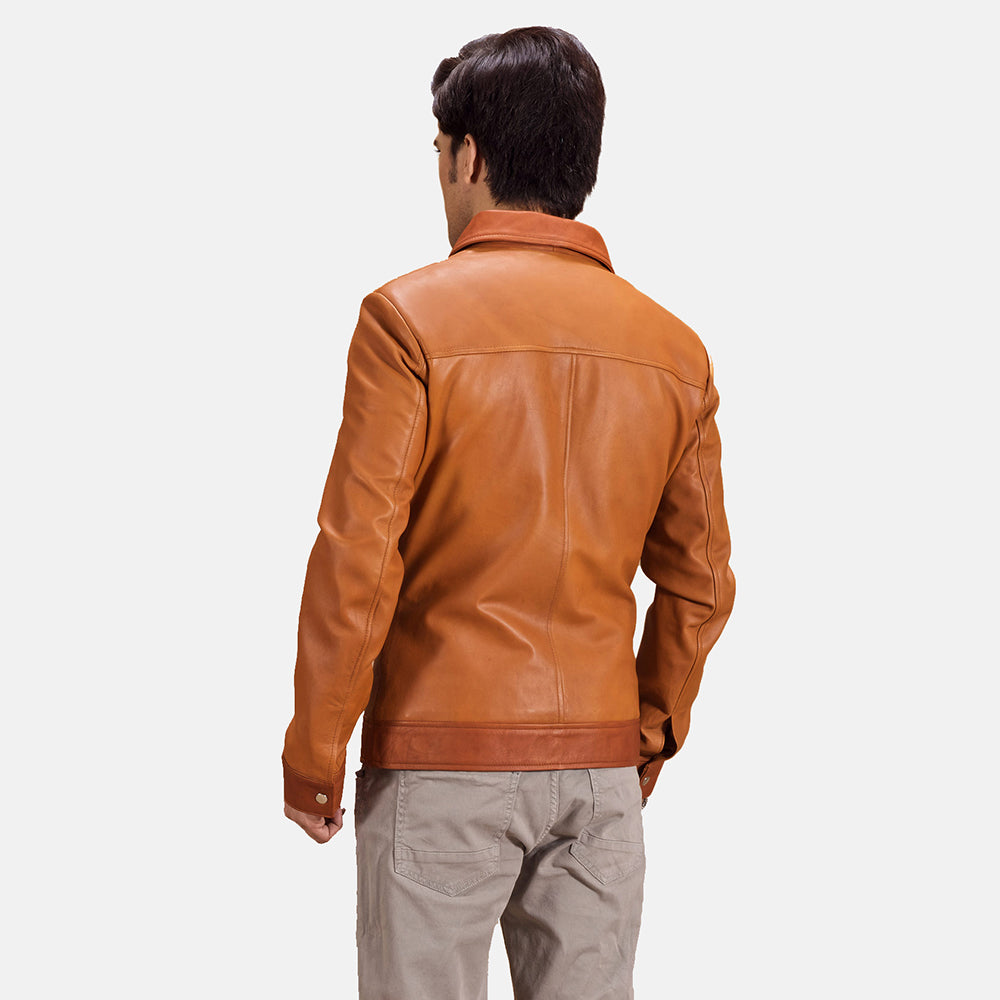 Hubert Tan Brown Leather Jacket