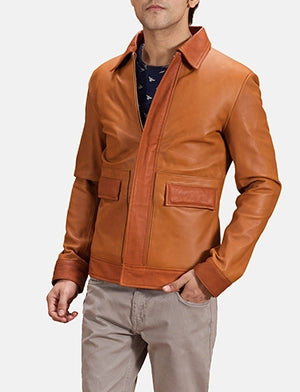 Hubert Tan Brown Leather Jacket