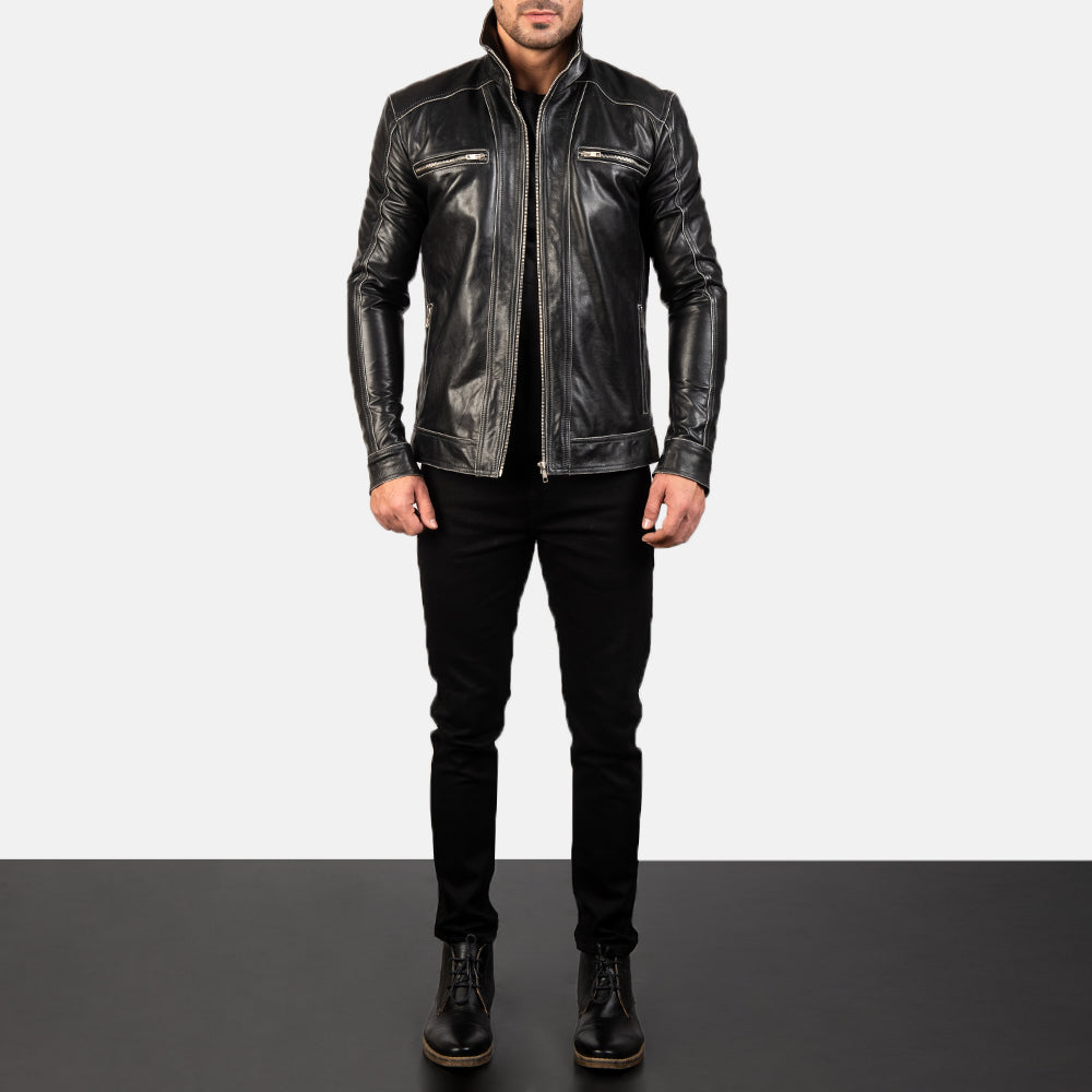 Youngster Black Leather Biker Jacket