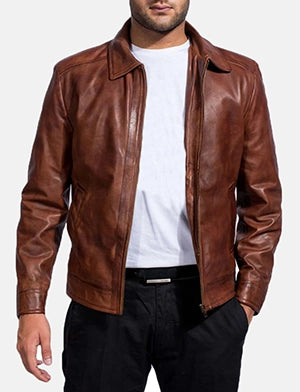 Inferno Brown Leather Jacket