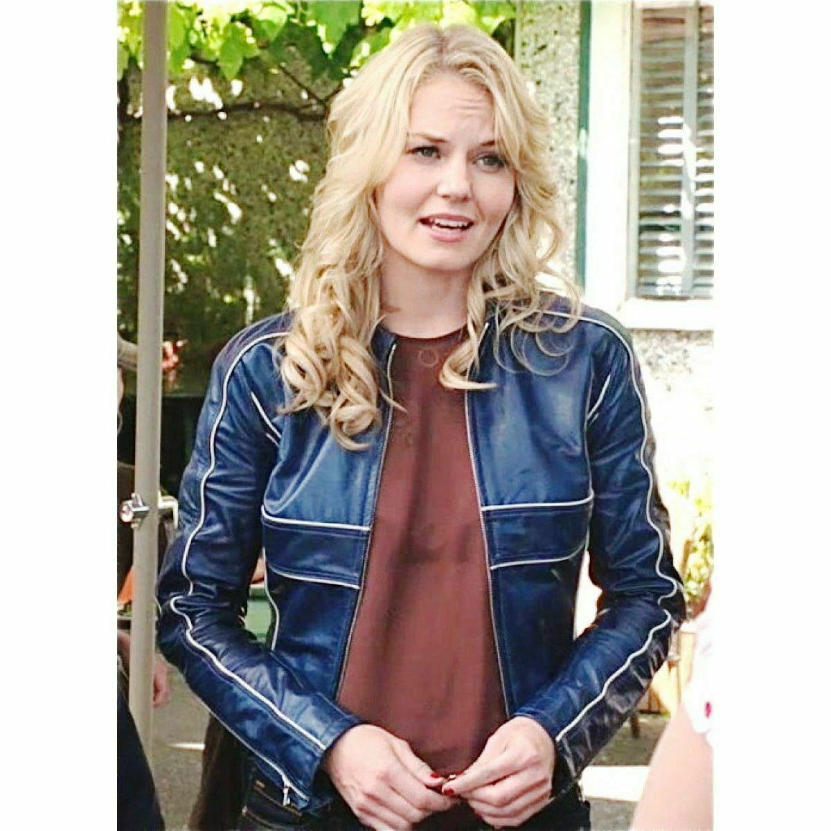 Jennifer Morrison’s Emma Swan Blue Leather Jacket