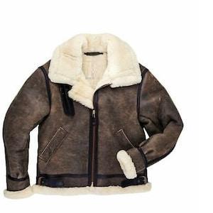 Men’s Brown Shearling Hooded Biker Leather Jacket