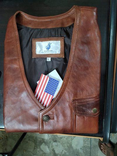 Men’s Brown Vintage Biker Leather Vest