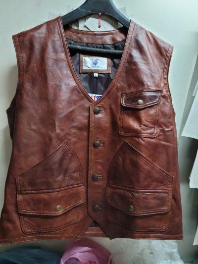 Men’s Brown Vintage Biker Leather Vest