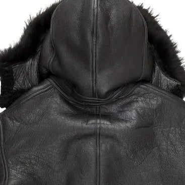 Men’s Shearling Black Sherpa Leather Jacket