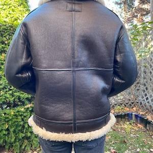 Men’s Vintage B3 Bomber Sherpa Shearling Leather Jacket