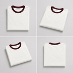 Maroon off white